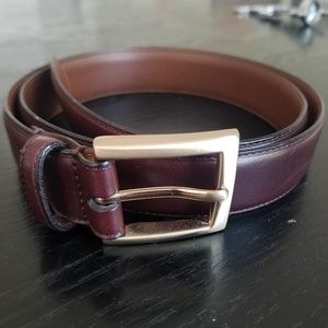 Men's leather dress belt